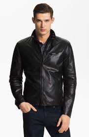 Armani Collezioni Blouson Leather Jacket Nordstrom Leather Jacket Men Jackets Men Fashion Best Leather Jackets