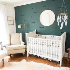 Dark Mossy Green Accent Wall Nursery Accent Wall Nursery Baby Room Baby Boy Rooms