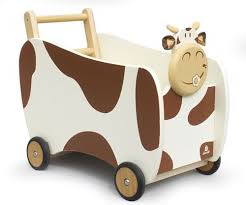 Chariot De Marche En Bois A Roulette Pour Bebe Coffre Rangement Kids Furniture Dolls Prams Toy Boxes