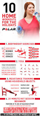 10 at home workouts infographic