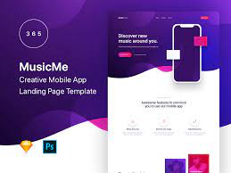 It offers plenty of design features, with a hip and modern feel that could work for. Musicme Mobile App Landing Page Template Uplabs
