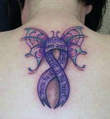 Ribbon tattoos are versatile pieces of art that can be for some, getting a ribbon tattoo could reflect a hobby or do some kind of art that involves for example, an image of a decorative streamer winding around a sewing machine would be great for. Love This Cancer Tattoos Memorial Tattoos Mom Cancer Ribbon Tattoos