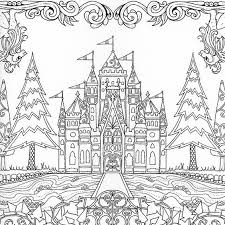 Enchanted Forest Enchanted Forest Coloring Book Castle Coloring Page Johanna Basford Coloring Book