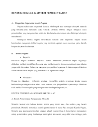 Malaysia ialah sebuah negara persekutuan. Doc Bentuk Negara Sistem Pemerintahan Meylita Hadiaty Academia Edu