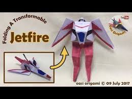 How To Make A Papercraft Origami Transformer Jetfire Skyfire Combiner Requires 1 Straight Cut Artofit