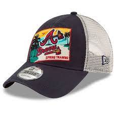 Men S Atlanta Braves New Era Navy 2018 Spring Training Patched 9forty Adjustable Trucker Hat Trucker Hat New Era Spring Training