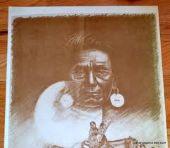 Vintage Traveling Moon Art Print by Roger Samuel Stewart Signed Ready to  Frame Wall Decor American Indians Chief Joseph Sepia Panchosporch