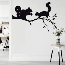 Bohemian wall hangings ukc upcoming squirrel. Tree Branch Vinyl Stickers Squirrels On Tree Wall Art Stickers Etsy In 2021 Sticker Wall Art Tree Wall Art Sticker Art