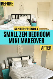 Find out how i designed and decorated our farmhouse master bedroom while staying on a budget, and learn some tips and tricks to try yourself! Small Bedroom Makeover Before And After Arts And Classy