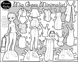 Mia Goes Minimalist A Fashion Coloring Page Paper Doll Template Paper Dolls Printable Paper Dolls Clothing