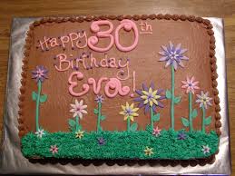 30th Birthday Sheet Cake Ideas For Her Happy 30th Birthday Birthday Cakes Birthday Cake Girls Cake Chocolate Buttercream