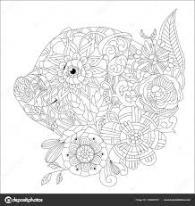 Ver más ideas sobre dibujos, dibujos para colorear, dibujos para colorear adultos. Descargue El Vector De Stock Ilustracion De Zentangle Con Cerdo Cochinillo De Zentangle O Doodle Libros Para Colorear Libro De Colores Ilustracion Vectorial