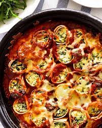 Spinach And Ricotta Rotolo Italian Lasagna Roll Ups Recipetin Eats