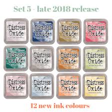 Tim Holtz Ranger Distress Oxides Ink Pads Set 5 12 New Ink Colours Craftie Cafe