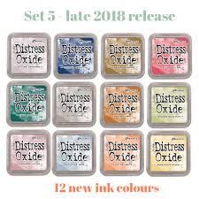 Tim Holtz Ranger Distress Oxides Ink Pads Set 5 12 New Ink Colours Craftie Cafe