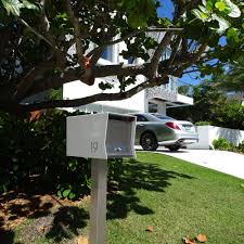 While some mailboxes are located outside the home, most are on the property. Tedstuff Retrobox Post Mounted Mail Box Reviews Wayfair