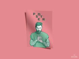 Free Wavy Poster Mockup Template Psd 2 Poster Mockup Free Poster Mockup Islamic Art Pattern