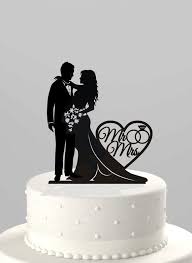 Wedding Cake Topper Silhouette Bride And Groom With Quot Mr Mrs Quot In Black Acrylic Ca Wedding Cake Topper Silhouette Wedding Topper Wedding Cake Toppers
