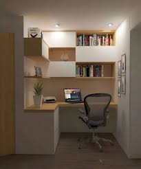 This modern and minimal home office design makes a huge visual impact despite its small size. Modern Home Office Design Hmdcrtn