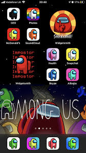 Among Us Ios 14 App Icons Ios14 Among Us Aesthetic Home Screen Among Us Iphone Ios14 Theme In 2020 Iphone Wallpaper App App Icon Iphone Photo App