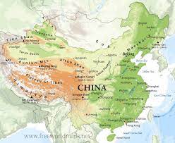 What are the names of the mountains in china? China Physical Map