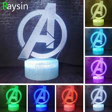 Vingadores Logotipo Endgame Modelo Simbolo 3d Ilusao Led Nightlight Inteligente Brilhante Base Figura Maravilha Meninos Room Decor Presentes Brinquedos Luzes Noturnas Aliexpress