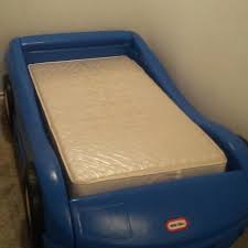 The beds come in two sizes, one for toddler use and the other a twin size, both in the shape of a small racing car. Youngmenheaven Little Tikes Yellow Car Bed Toddler