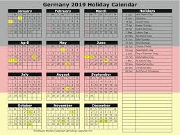 Germany Holidays 2019 Germany Holidays 2019 Holiday Calendar Holiday Calendar Printable Calendar