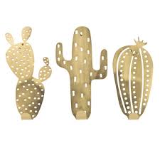 3 Attaccapanni Cactus In Metallo Dorato Maisons Du Monde Decorar Paredes Con Cuadros Tutoriales De Pintura En Acuarela Cactus Dibujo