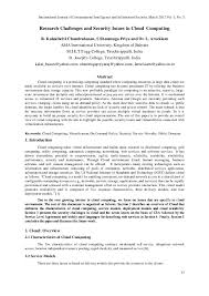 Dillon and chen wu and e. Pdf Research Challenges And Security Issues In Cloud Computing Kalaichelvi Chandrahasan Academia Edu