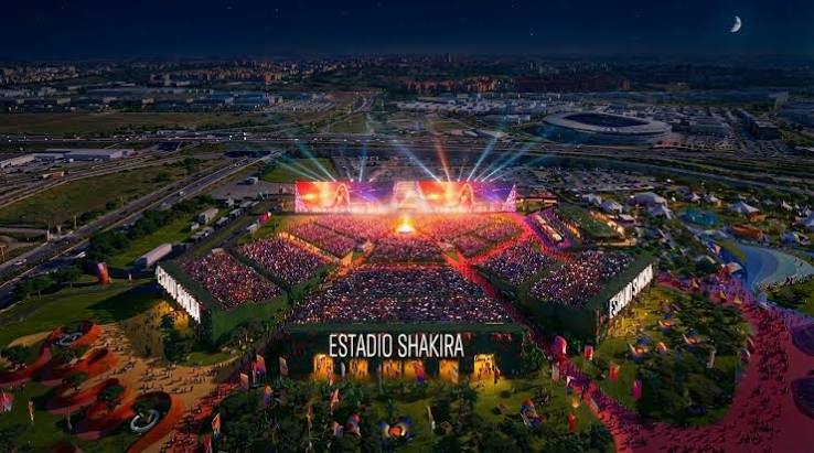Multi-use stadium architecture for a large concert venue illustrating changing event formats and high restroom turnover