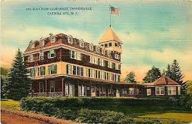 Tannersville New York 1940s Elka Park Club House Antique Vintage Linen Postcard Catskill Vacation Days Catskills