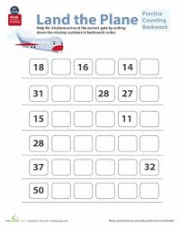 Practice Counting Backwards 1 Worksheet Education Com Counting Backwards First Grade Math Worksheets Math Counting