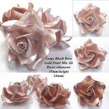 Maybe you would like to learn more about one of these? Blush Rose Gold Pearl Mix 3d Sugar Roses Wedding Cake Decorations Nonwired 55mm Ebay