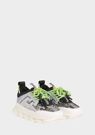 Chain Reaction Sneakers Animalier Sneakers Versace Chain Greek Key Print Versace Sneakers