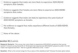 Girls and women may not always display the stereotypical symptoms of adhd, which can significantly impact their educational. Research Scenario Are Young Men More Likely To E Chegg Com