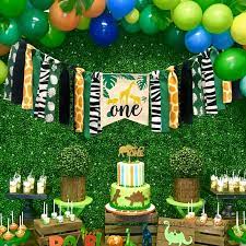 Get it as soon as wed, jul 7. 1st Birthday Party Decorations Kids First Birthday Balloons Banner Hats Jungle Theme Party Supplies Safari Animals Party Decor Party Diy Decorations Aliexpress