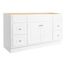 Glacier Bay Hampton 60 In W X 21 In D X 33 1 2 In H Bathroom Vanity Cabinet Only In White Hwh60dy White Vanity Bathroom Home Depot Bathroom Home Depot Bathroom Vanity