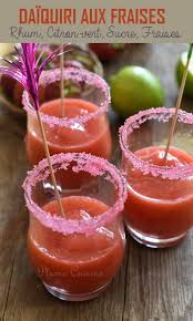 Daiquiri Aux Fraises Recette Daiquiri Cocktail Rhum Aperitif Rhum