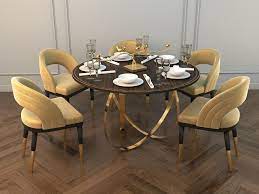 Modern & contemporary living room chairs : 3d Modern Dining Table And Chair 2 Cgtrader