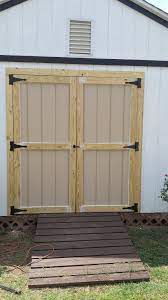 Subscribe to my channel so you n. Brand New Shed Doors Installed For Client Old Door Was Rotting And Did Not Swing Well Fixed Up Makes The Shed Lo Shed Doors Garage Door Design Garage Doors