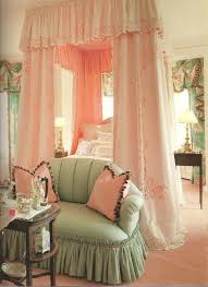 I'm an interior stylist and decorated a spare room in my house for guests. This Beautifully Decorated Room Screams Single To Me A Lovely Canopy And Sage Green Loveseat Shabby Chic Bedrooms Chic Bedroom Bedroom Green