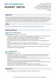 Accounting Intern Resume Samples Qwikresume