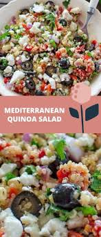 Mediterranean Quinoa Salad In 2020 Mediterranean Quinoa Salad Mediterranean Recipes Quinoa Salad
