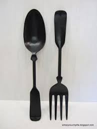 Simply Country Life Large Fork Spoon Wall Art Fork Spoon Wall Decor Wall Decor Kitchen Wall Art