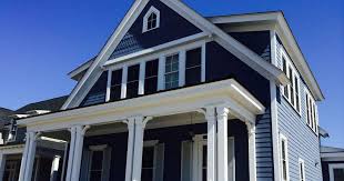 This week we're celebrating the fabulous filmmakers and cast from into the dark: Blue House Siding With White Trim Tons Of Pictures Ideas Allura Usa