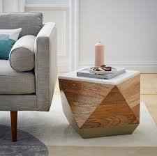 table basse marbre bois bout de canape furniture geometric side table side table