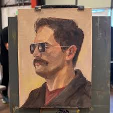 Today I got to do some fun portrait painting! The model did an awesome job  of holding the pose for so long. I started two paintings but only finished  this one since