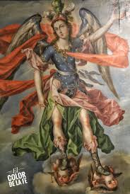 Comanda huestes de ángeles celestiales. San Miguel Arcangel El Color De La Fe