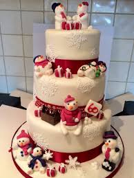 Snowman Winter Themed Wedding Cake Incorporating Christmas And A 60th Birthday Christmas Cake Themed Wedding Cakes Cake